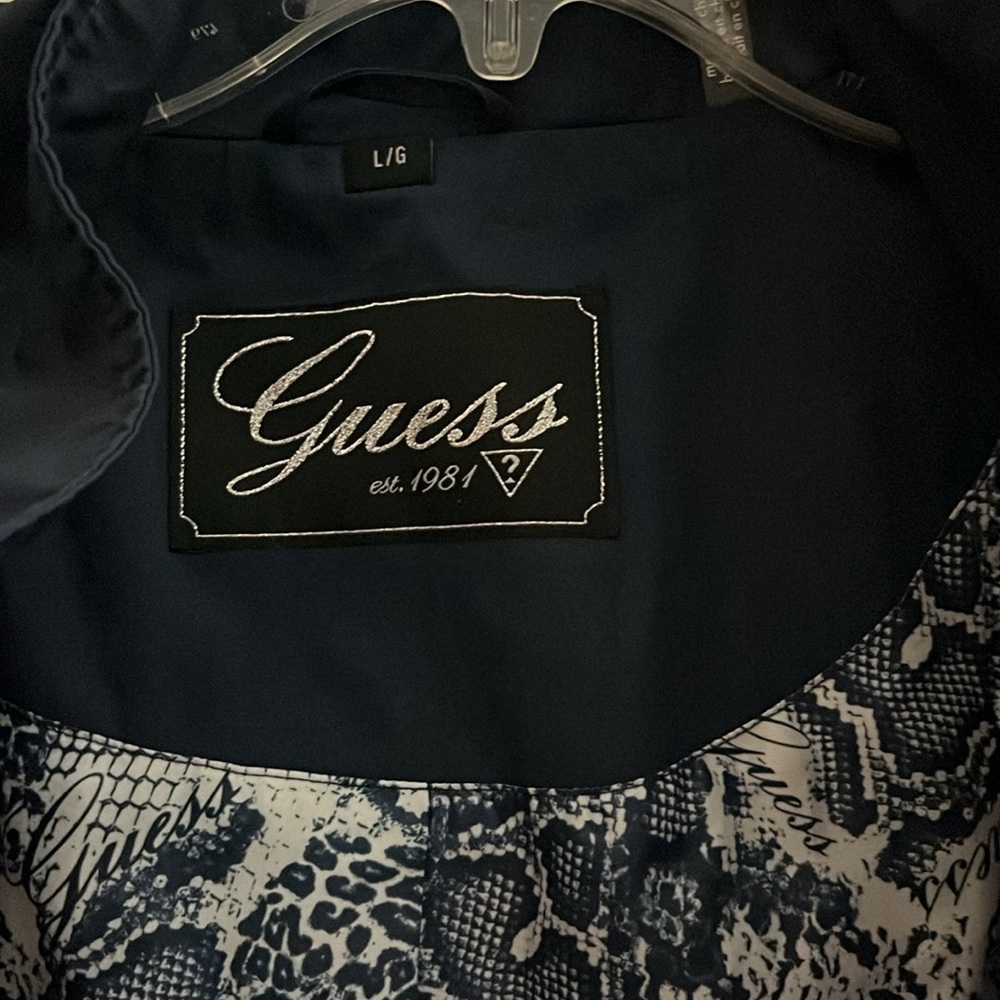 GUESS Women's Navy Trench Coat - Picture 3 of 7